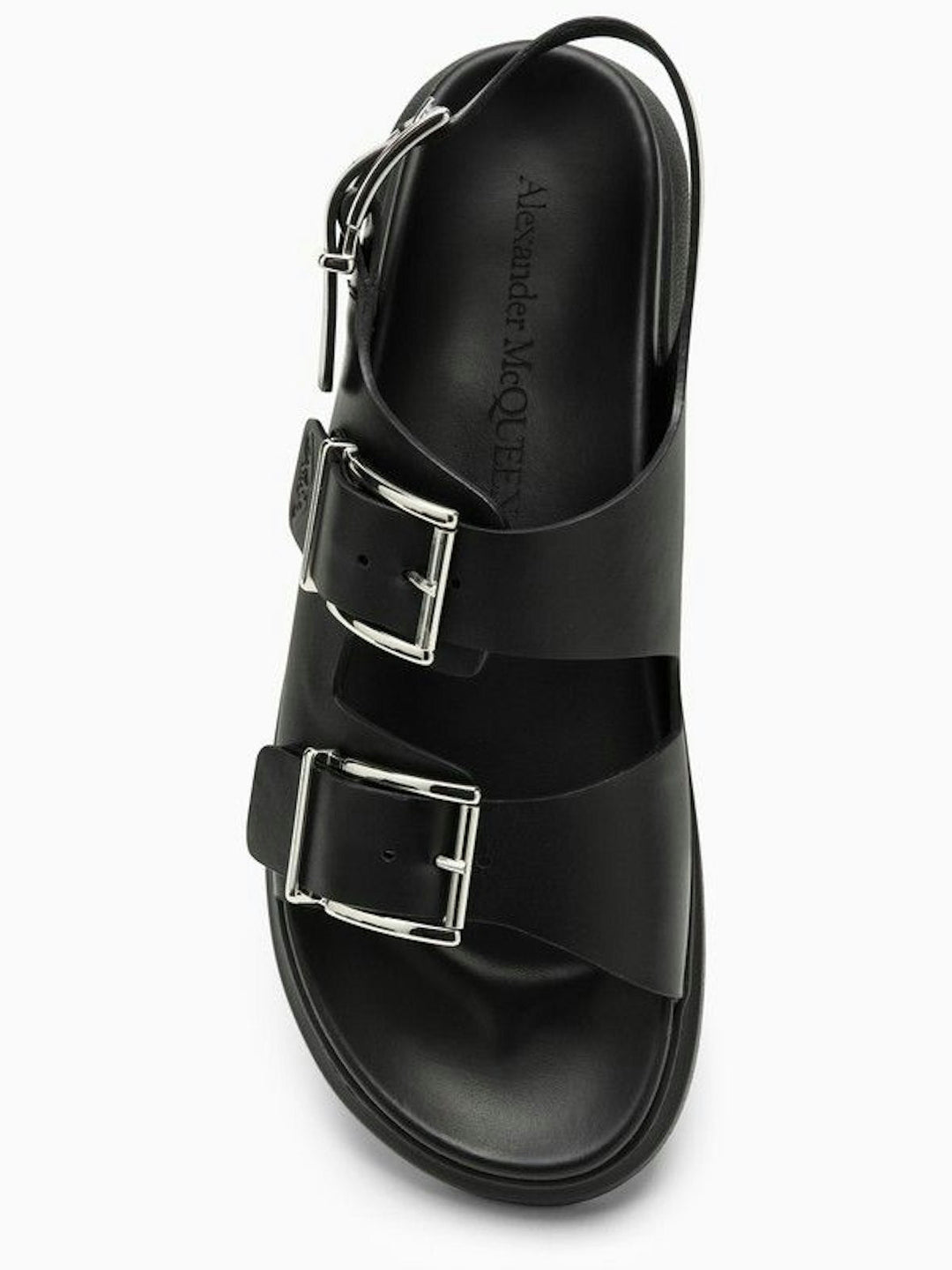 BLACK LEATHER SANDAL