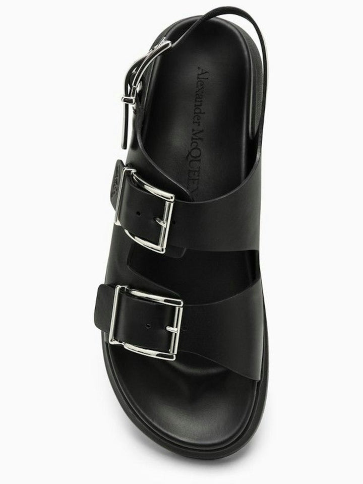 BLACK LEATHER SANDAL