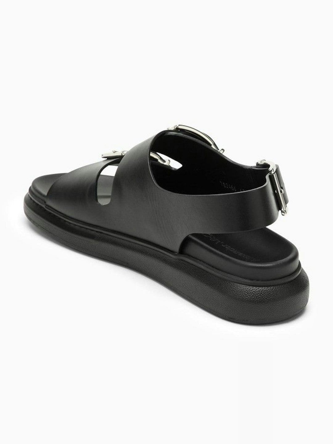 BLACK LEATHER SANDAL