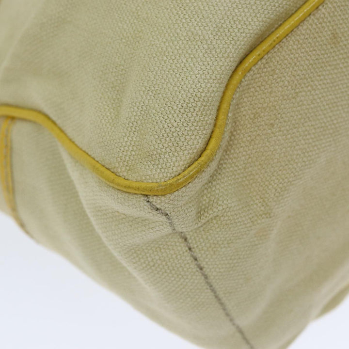 Celine Hand Bag Canvas Yellow Beige Auth 78273