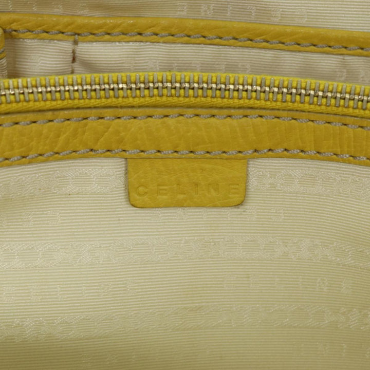 Celine Hand Bag Canvas Yellow Beige Auth 78273