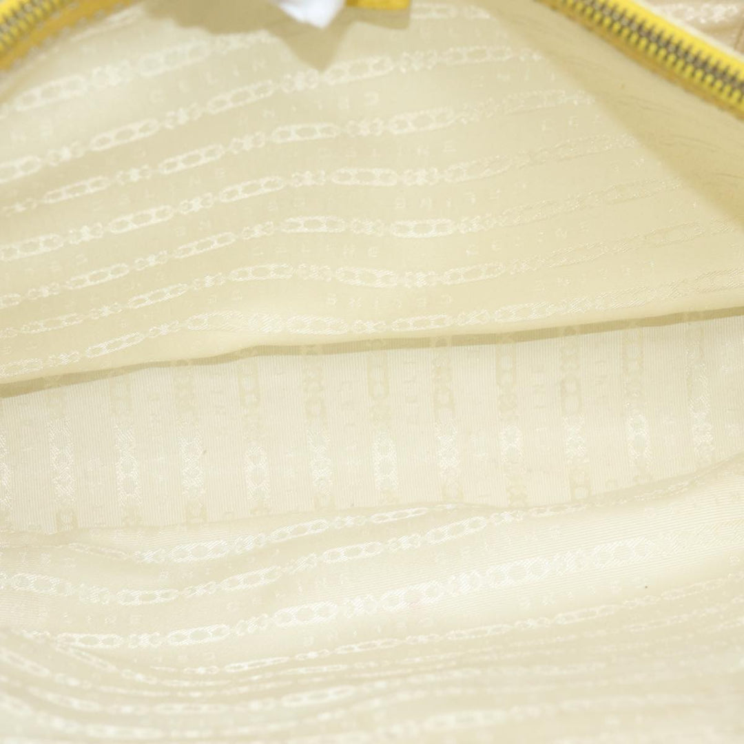Celine Hand Bag Canvas Yellow Beige Auth 78273