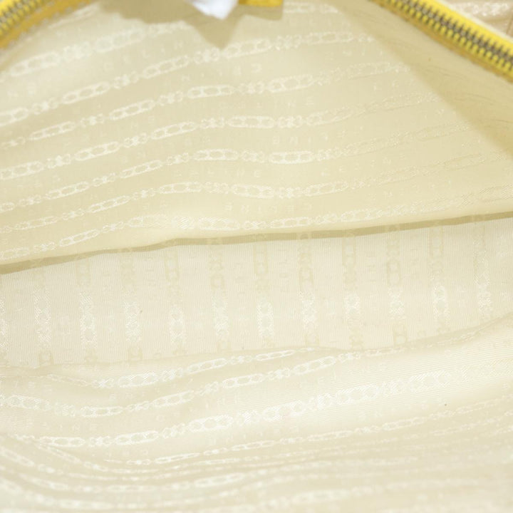Celine Hand Bag Canvas Yellow Beige Auth 78273