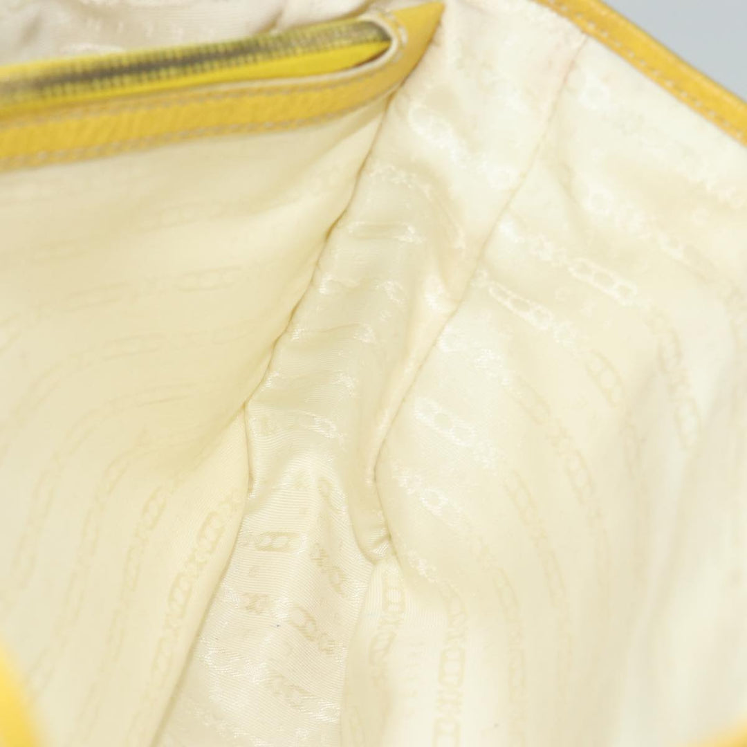 Celine Hand Bag Canvas Yellow Beige Auth 78273
