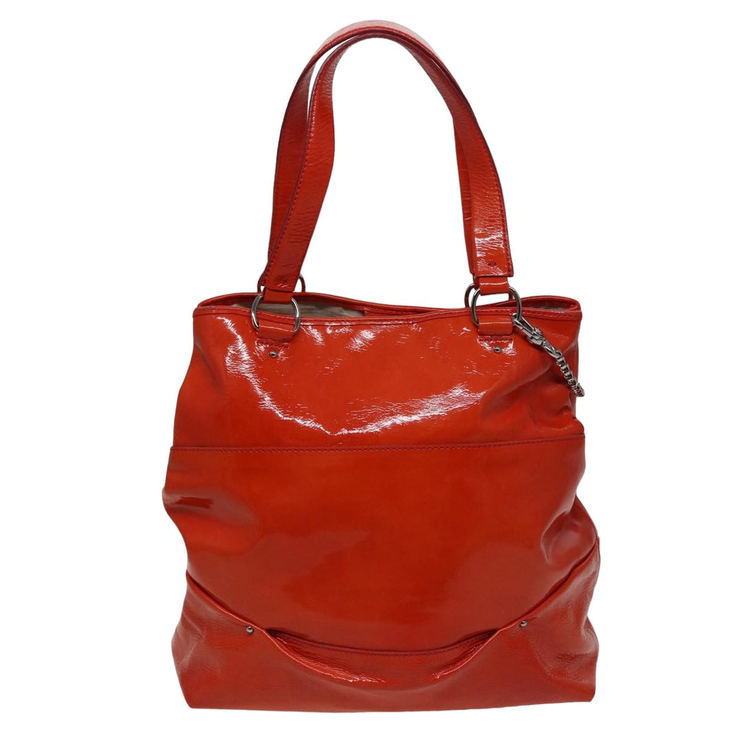 Celine Hand Bag Enamel Orange Auth 78274