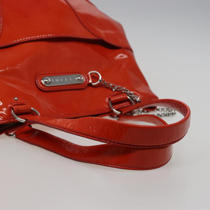 Celine Hand Bag Enamel Orange Auth 78274