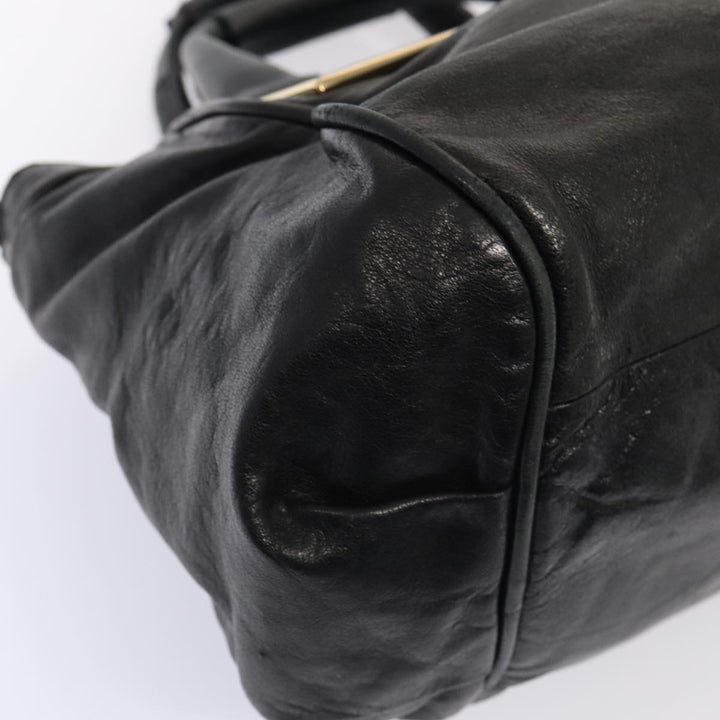 Chloe Etel Hand Bag Leather 2way Black 78290