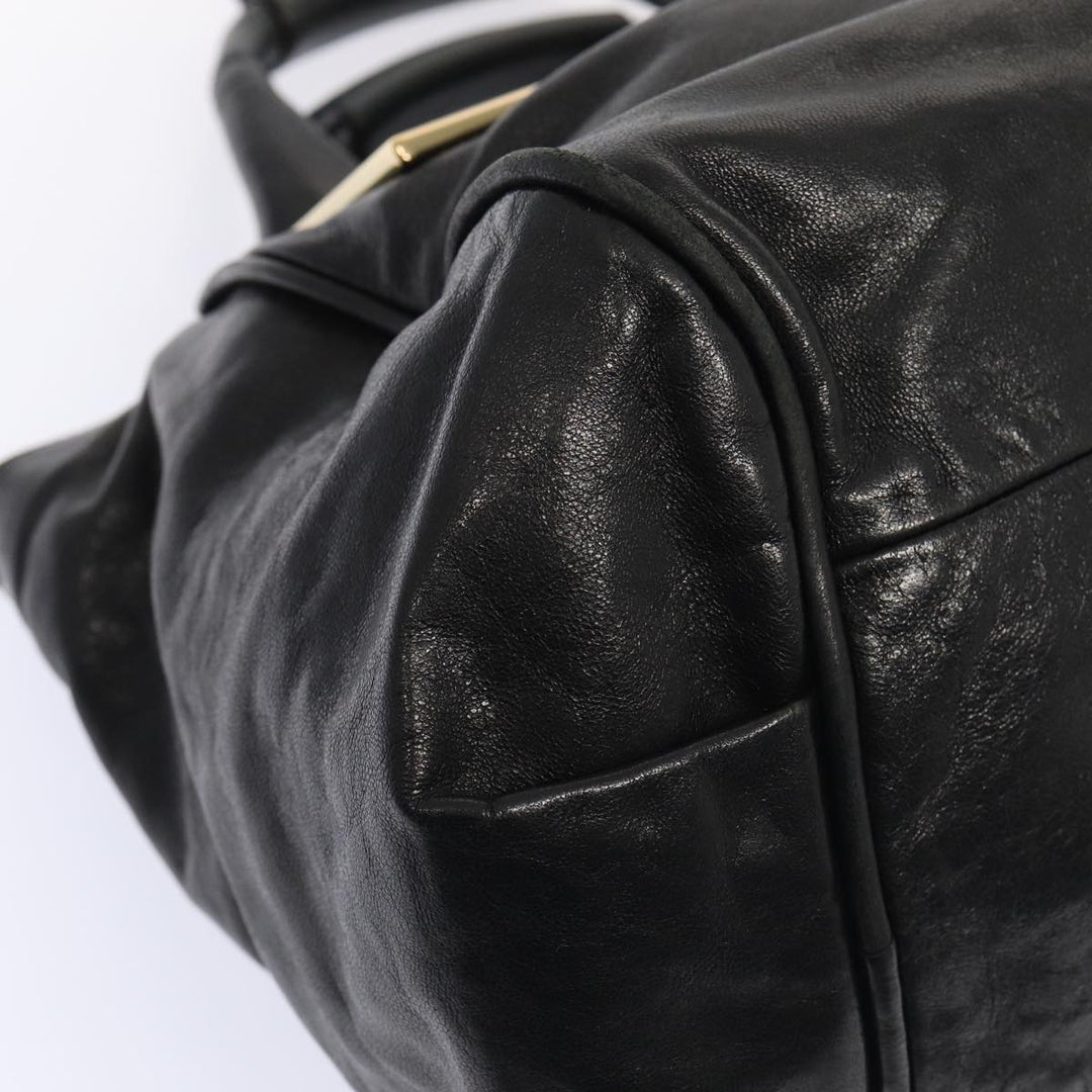 Chloe Etel Hand Bag Leather 2way Black 78290