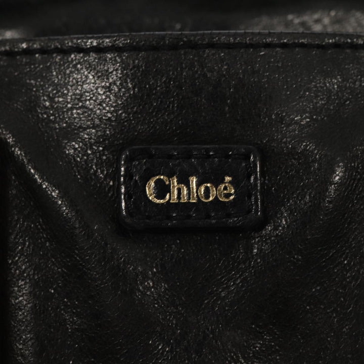 Chloe Etel Hand Bag Leather 2way Black 78290