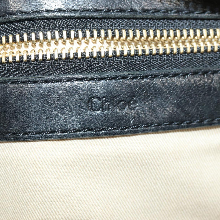 Chloe Etel Hand Bag Leather 2way Black 78290