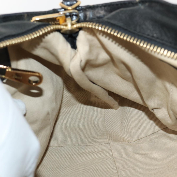 Chloe Etel Hand Bag Leather 2way Black 78290
