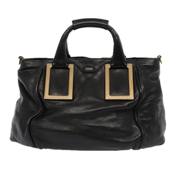 Chloe Etel Hand Bag Leather 2way Black 78290
