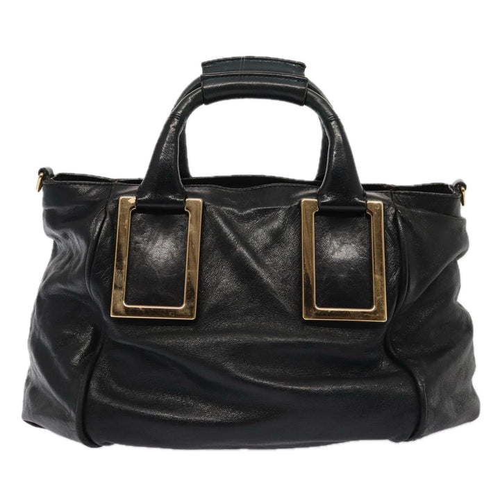 Chloe Etel Hand Bag Leather 2way Black 78290