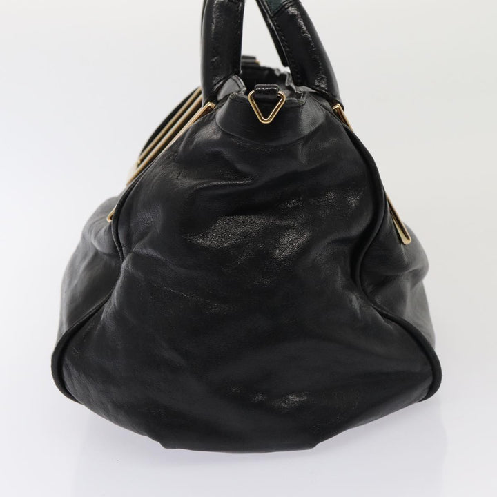 Chloe Etel Hand Bag Leather 2way Black 78290