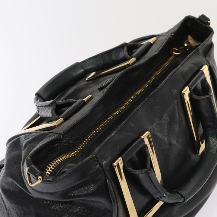 Chloe Etel Hand Bag Leather 2way Black 78290