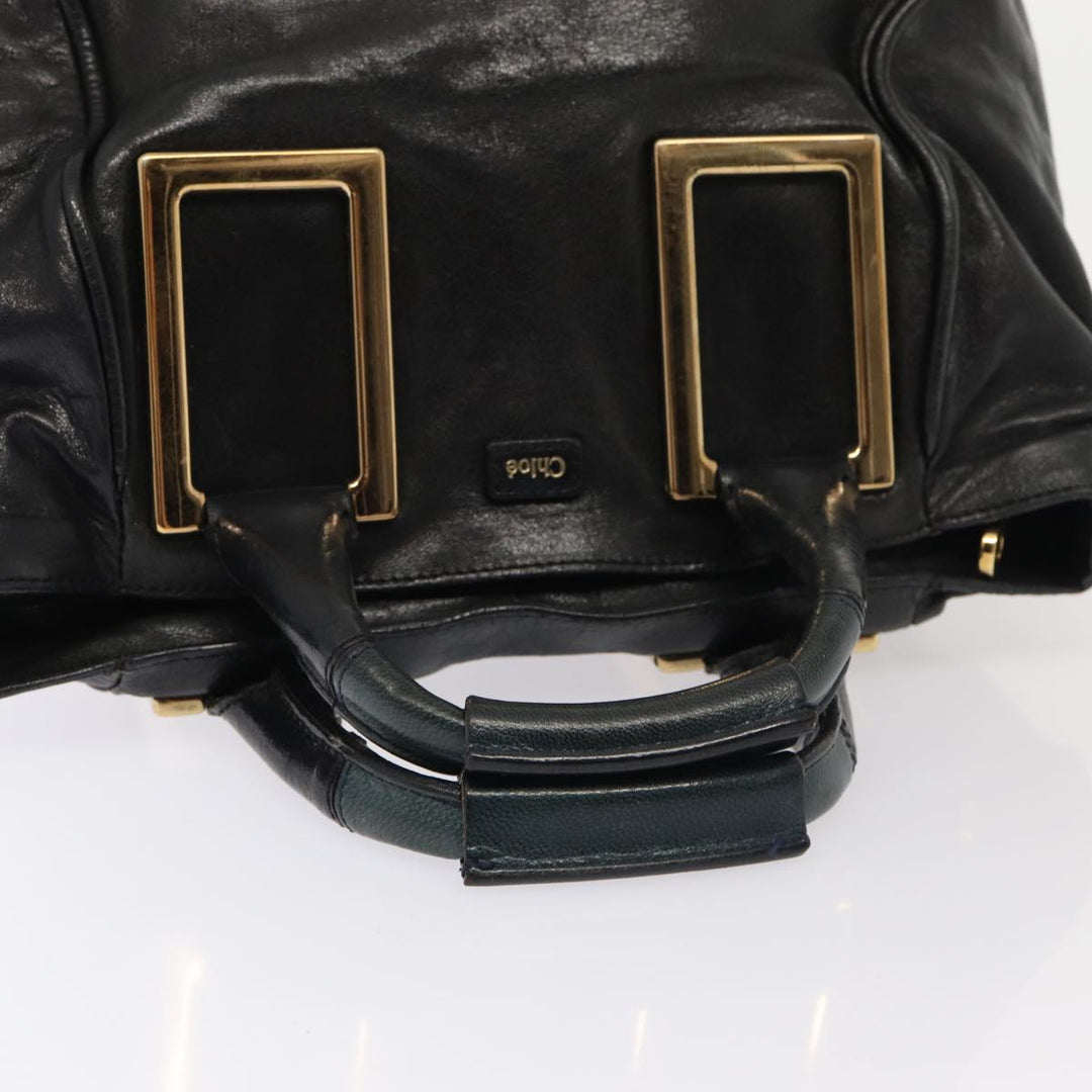 Chloe Etel Hand Bag Leather 2way Black 78290