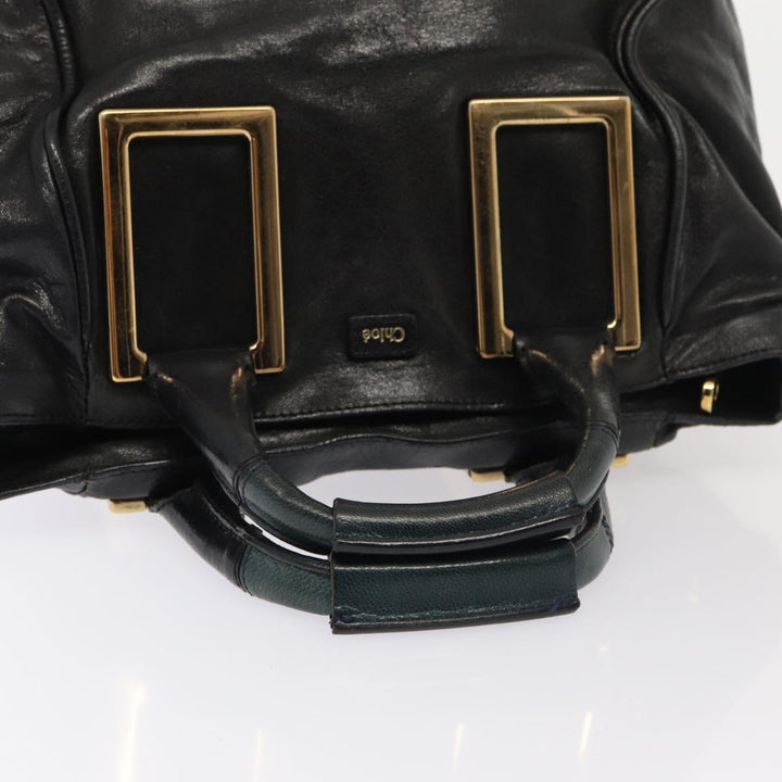Chloe Etel Hand Bag Leather 2way Black 78290
