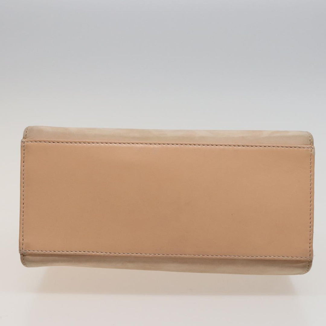 Celine Hand Bag Suede Beige Auth 78321