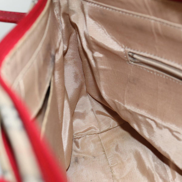 BurberrySs Nova Check Hand Bag Canvas Beige Auth 78335