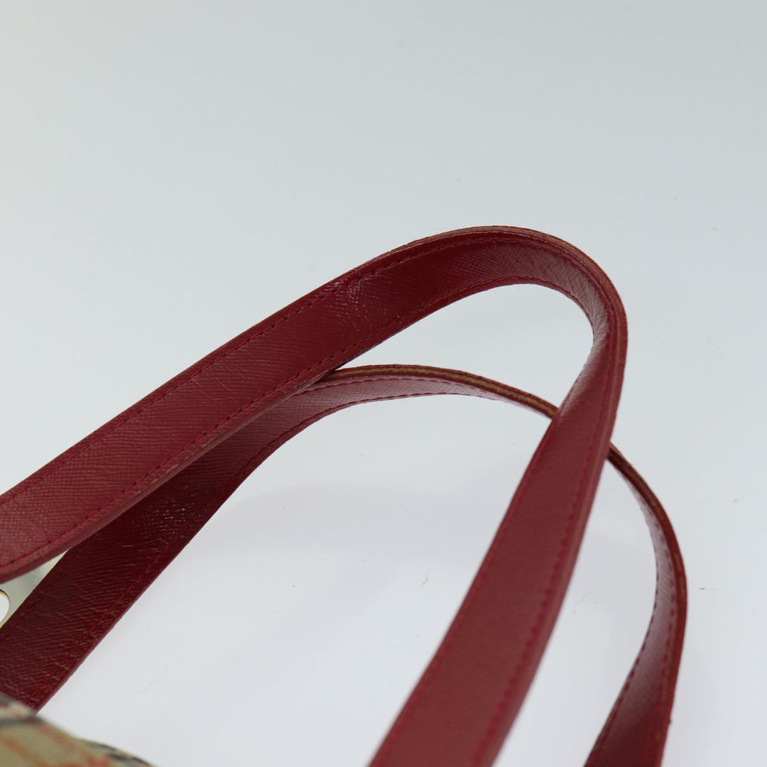 BurberrySs Nova Check Hand Bag Canvas Beige Auth 78335