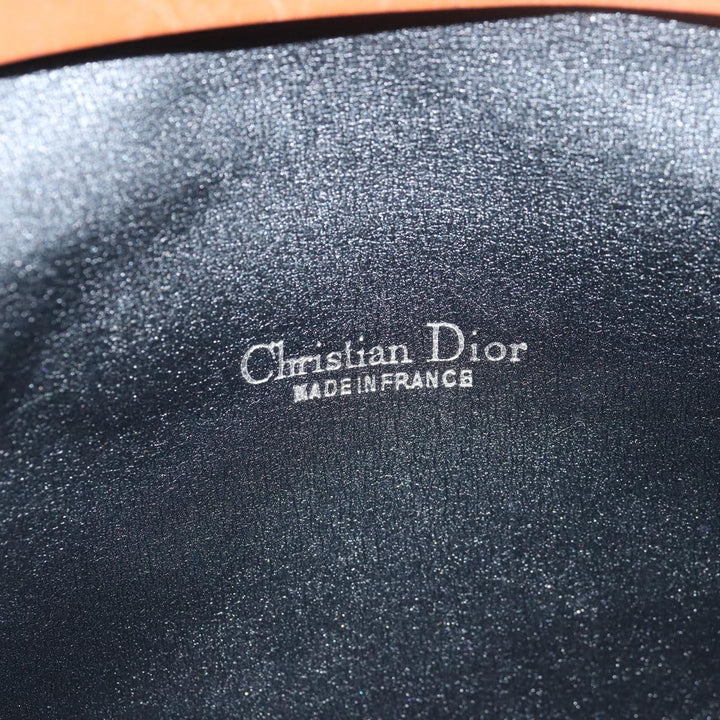 CHRISTIAN Dior Trotter Canvas Chain Shoulder Bag Black Auth 78392