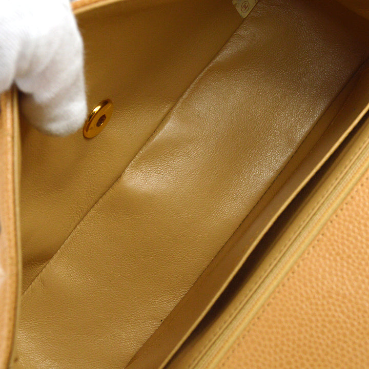 Top Quality Chanel Beige Caviar Small Diana Shoulder Bag