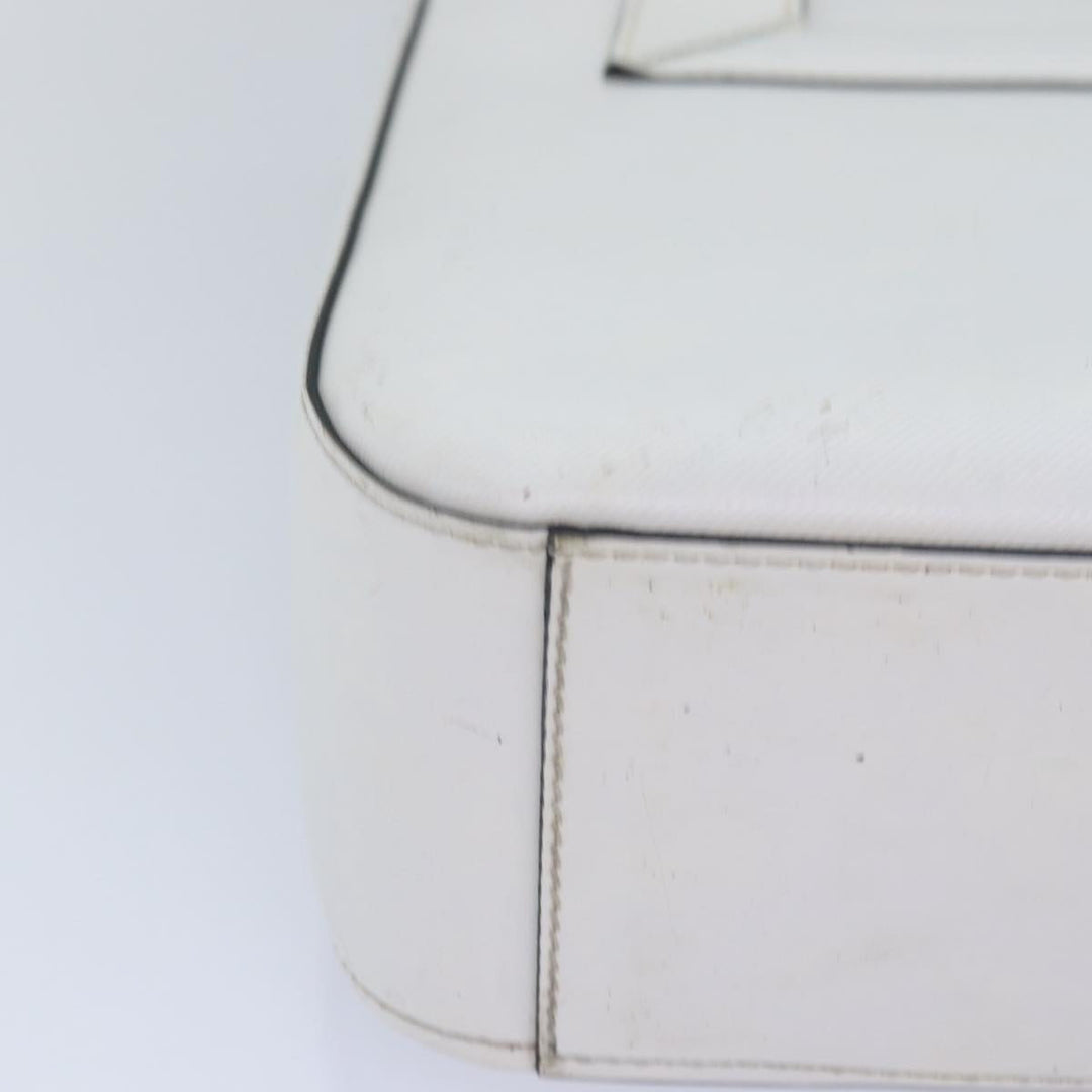 Celine Hand Bag PVC Leather White Auth 78426