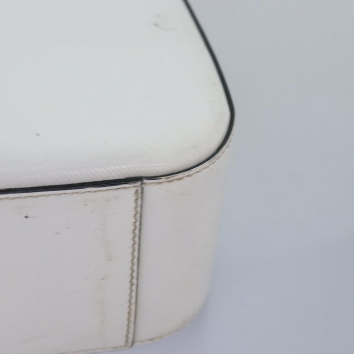 Celine Hand Bag PVC Leather White Auth 78426