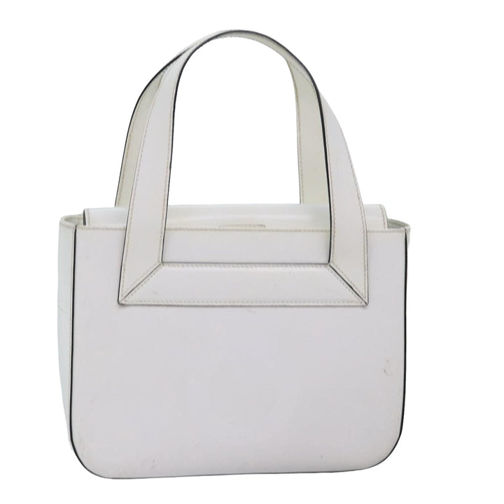 Celine Hand Bag PVC Leather White Auth 78426