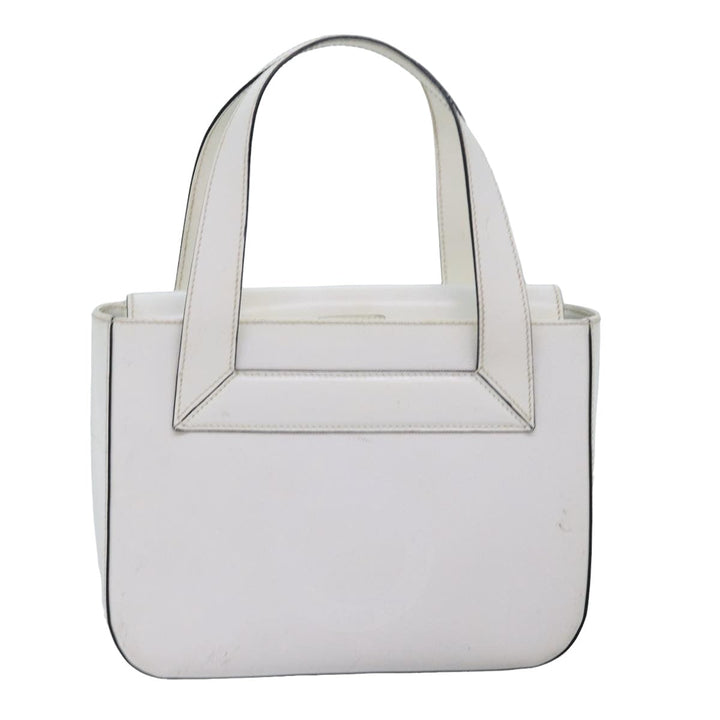 Celine Hand Bag PVC Leather White Auth 78426