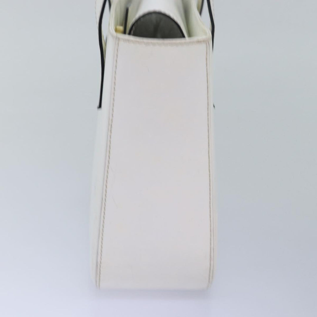 Celine Hand Bag PVC Leather White Auth 78426