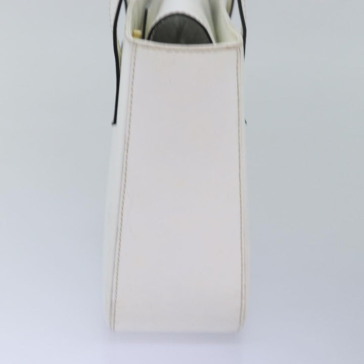 Celine Hand Bag PVC Leather White Auth 78426