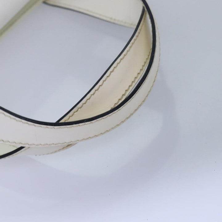 Celine Hand Bag PVC Leather White Auth 78426