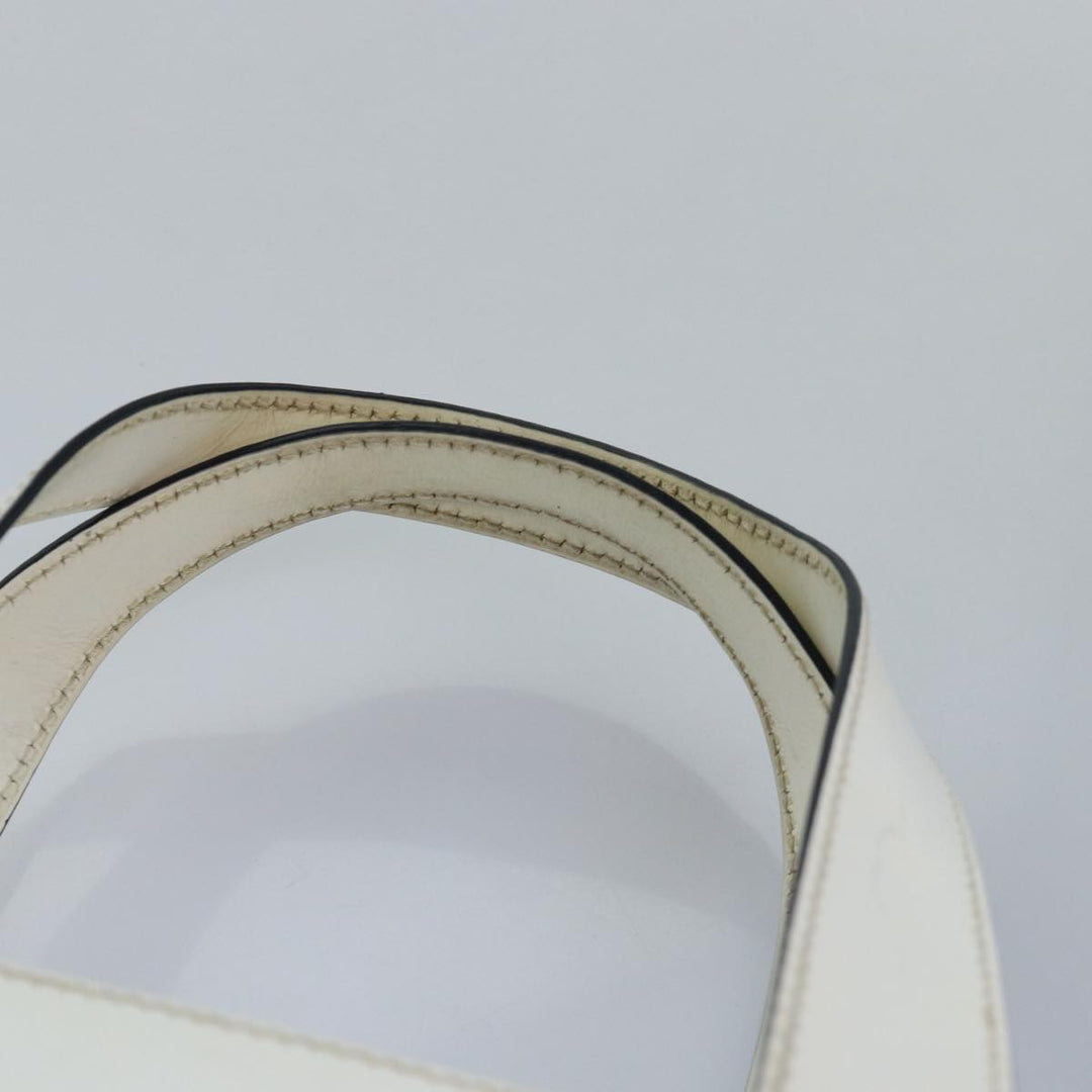 Celine Hand Bag PVC Leather White Auth 78426