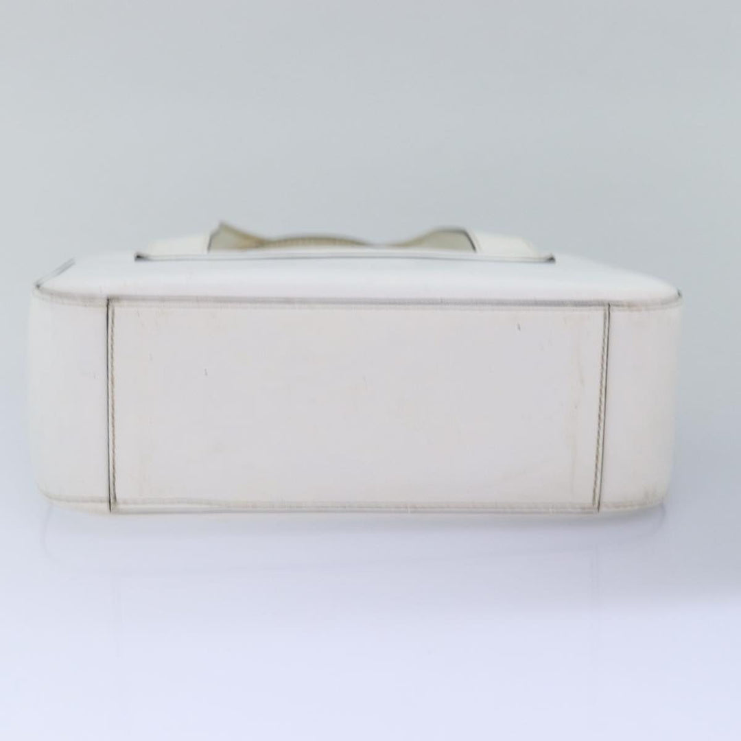 Celine Hand Bag PVC Leather White Auth 78426