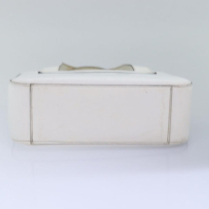 Celine Hand Bag PVC Leather White Auth 78426