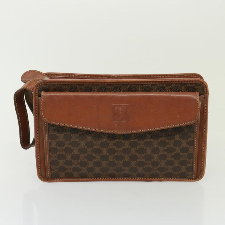 Celine Canvas Clutch Bag 2Set Brown Auth 78513