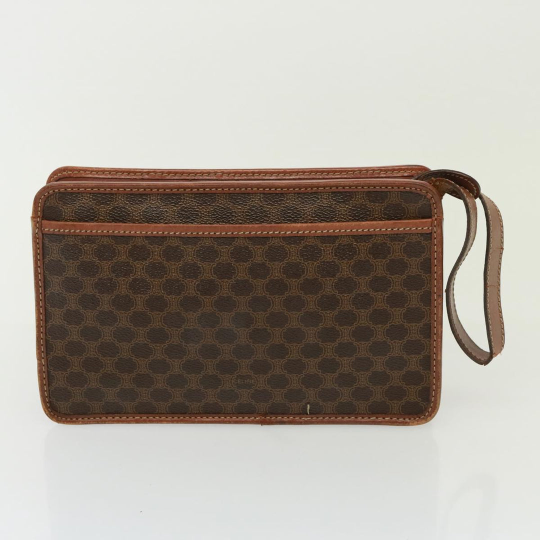 Celine Canvas Clutch Bag 2Set Brown Auth 78513