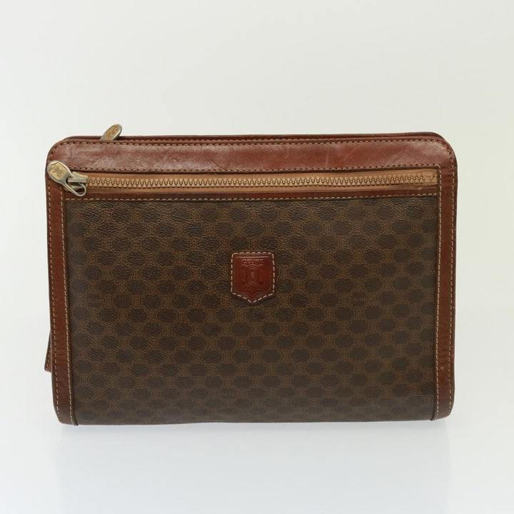 Celine Canvas Clutch Bag 2Set Brown Auth 78513