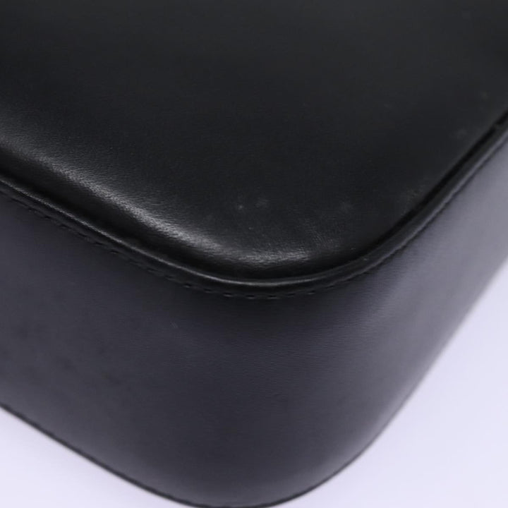Burberry Nova Check Hand Bag Nylon Leather Beige Black Auth 78540