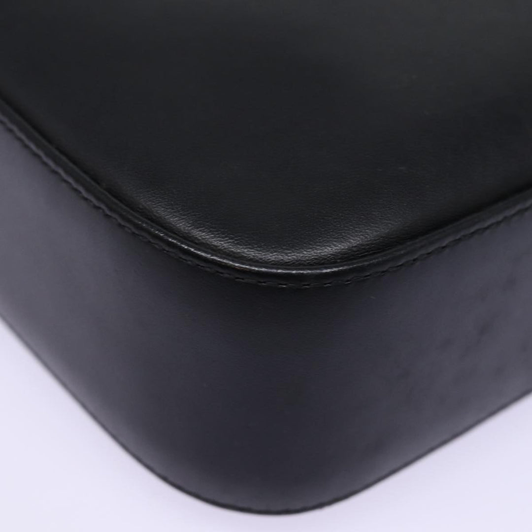 Burberry Nova Check Hand Bag Nylon Leather Beige Black Auth 78540