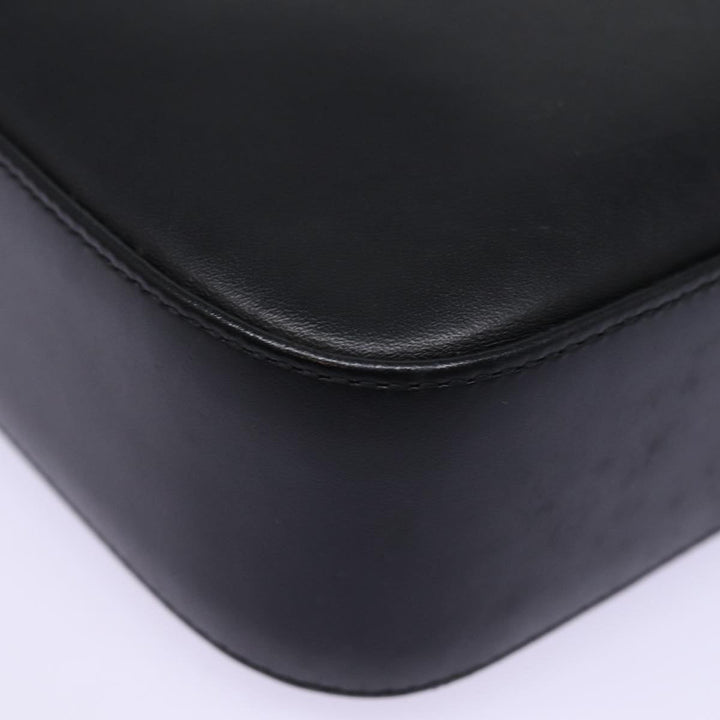 Burberry Nova Check Hand Bag Nylon Leather Beige Black Auth 78540