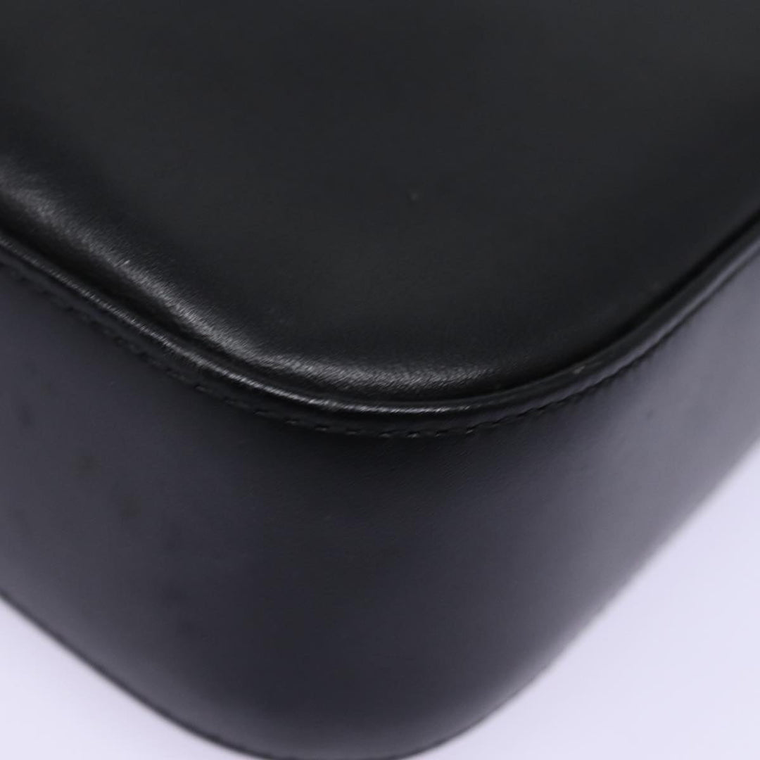 Burberry Nova Check Hand Bag Nylon Leather Beige Black Auth 78540