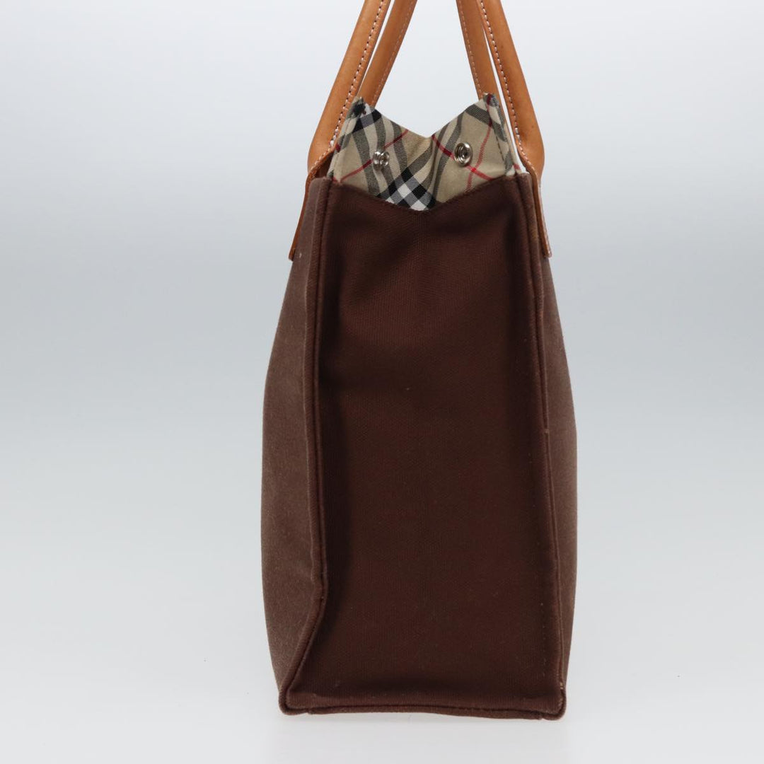 Burberry Nova Check Tote Bag Canvas Beige Brown Auth 78542