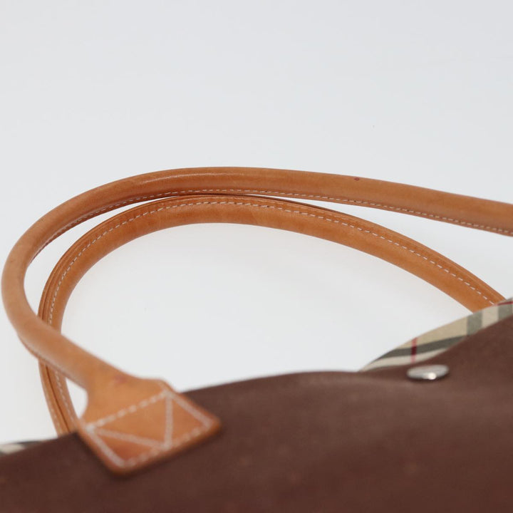 Burberry Nova Check Tote Bag Canvas Beige Brown Auth 78542