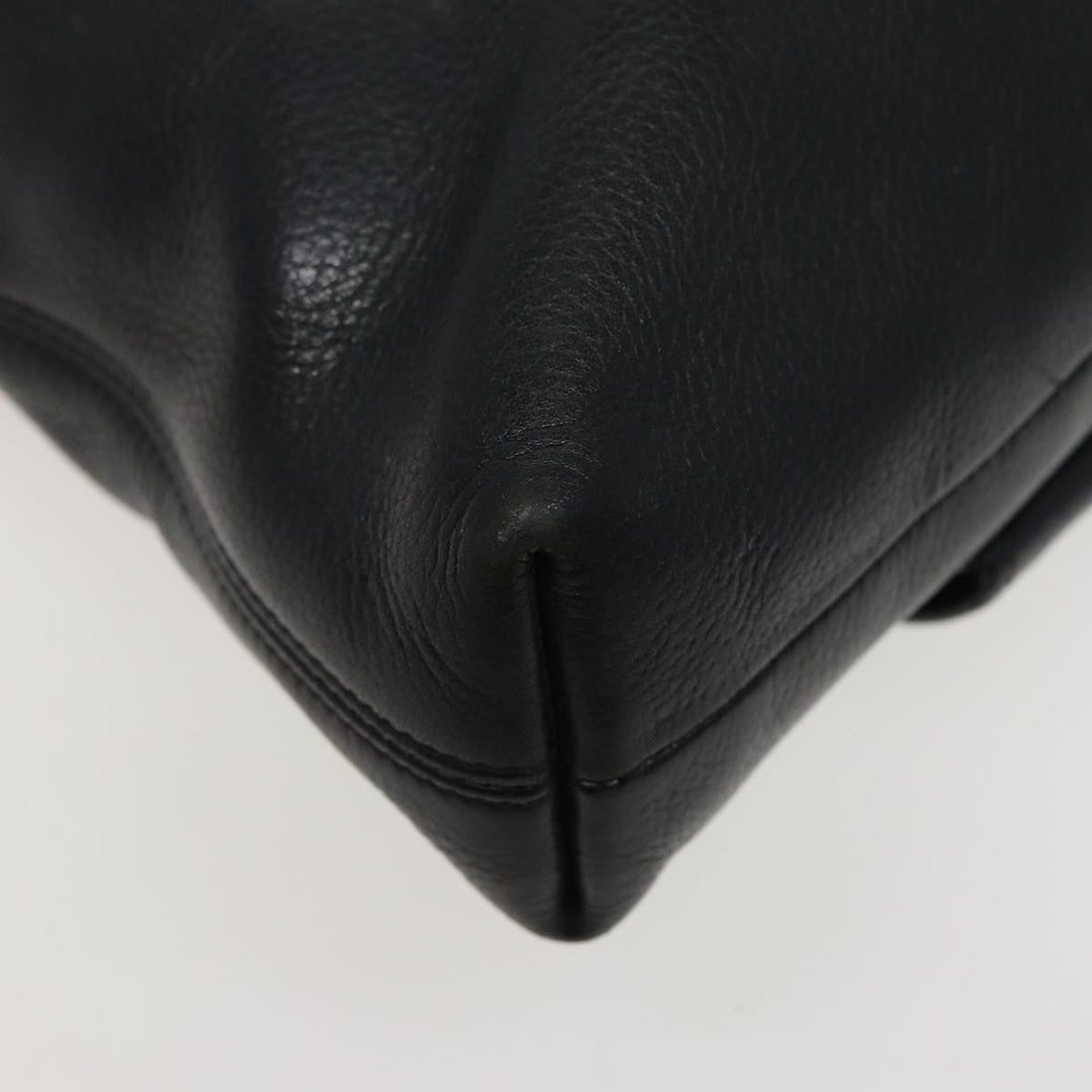 Celine Shoulder Bag Leather Black  78547