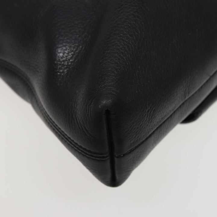 Celine Shoulder Bag Leather Black  78547