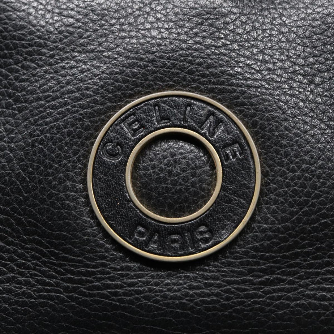 Celine Shoulder Bag Leather Black  78547