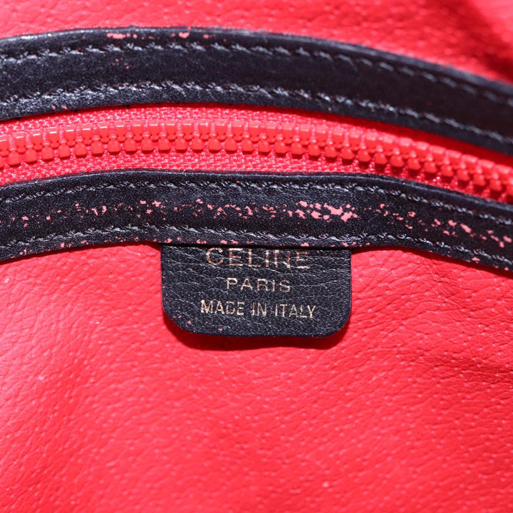 Celine Shoulder Bag Leather Black  78547