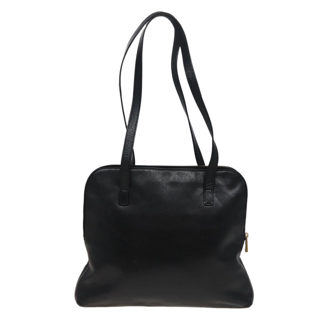 Celine Shoulder Bag Leather Black  78547